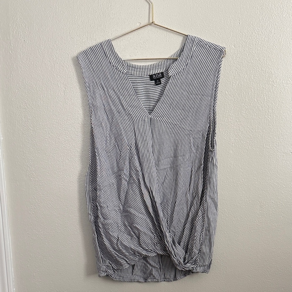 a.n.a Monochrome Striped Sleeveless Top